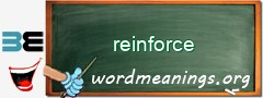 WordMeaning blackboard for reinforce